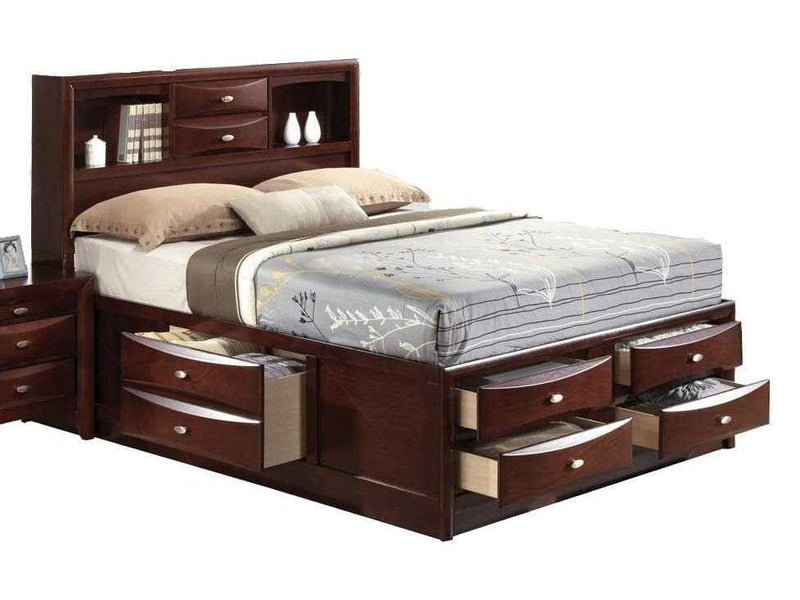 Ireland Full Storage Bed in Brown - Ornate Home