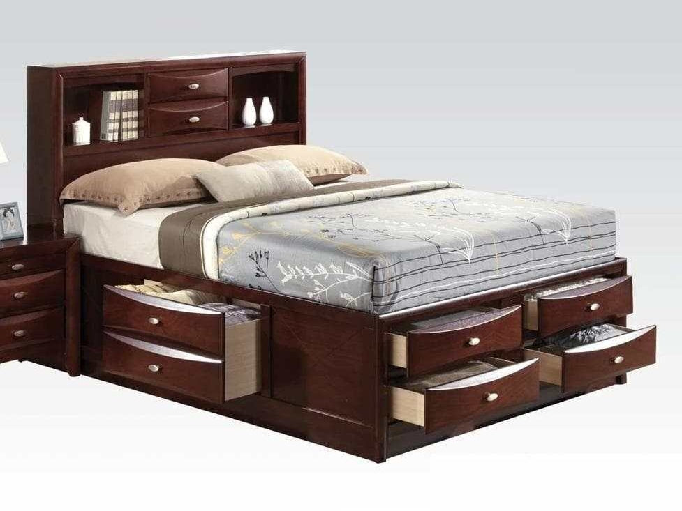 Ireland King Storage Bed in Brown - Ornate Home