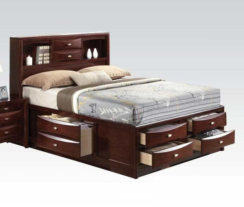 Ireland King Storage Bed in Brown - Ornate Home