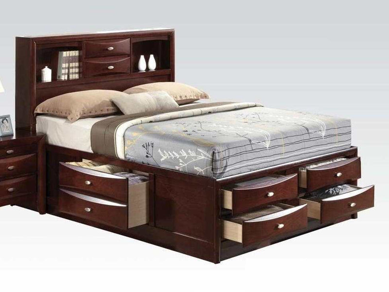 Ireland Queen Storage Bed in Brown - Ornate Home