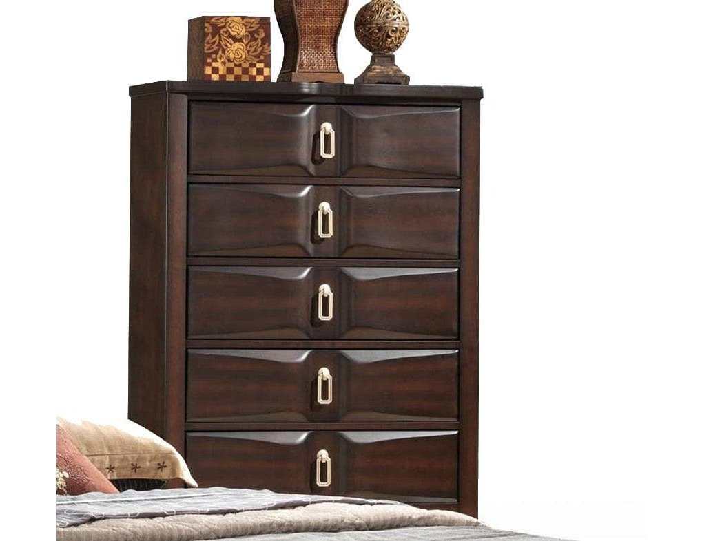 Lancaster 5Drawer Chest in Espresso - Ornate Home