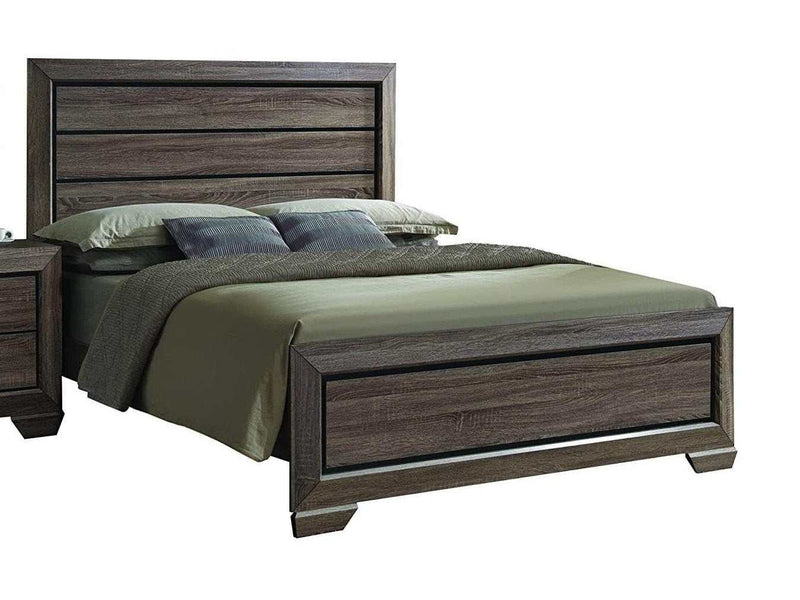 Lyndon King Panel Bed in Weathered Gray Grain - Ornate Home