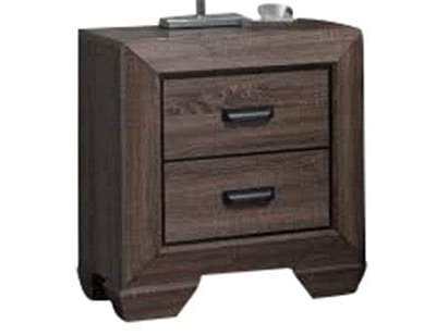 Lyndon Nightstand in Weathered Gray Grain 26023 - Ornate Home