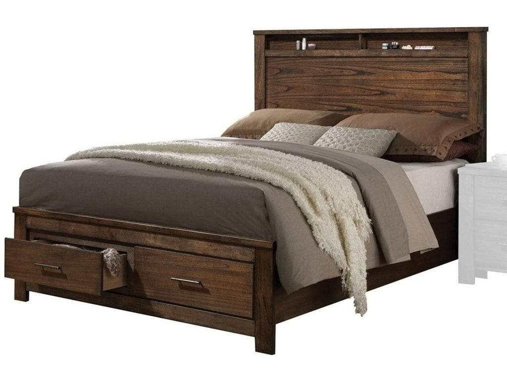 Merrilee King Storage Bed in Oak - Ornate Home