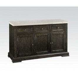 Nolan Server in White Marble/Weathered Black 72847 - Ornate Home