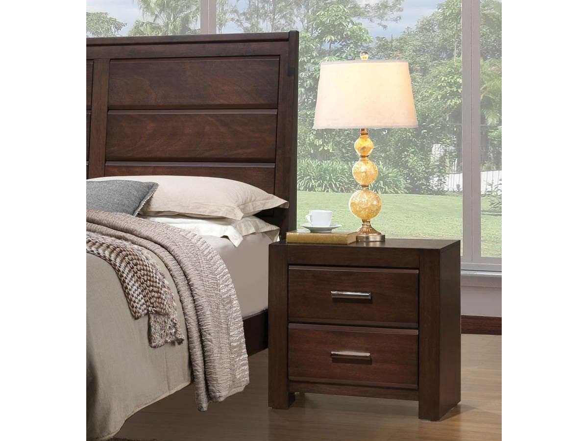 Oberreit 2 Drawer Nightstand in Walnut 25793 - Ornate Home