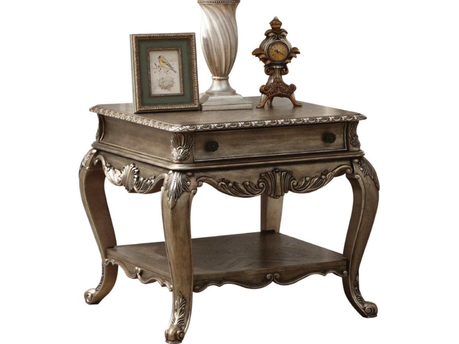 Ragenardus End Table in Vintage Oak 86032 - Ornate Home