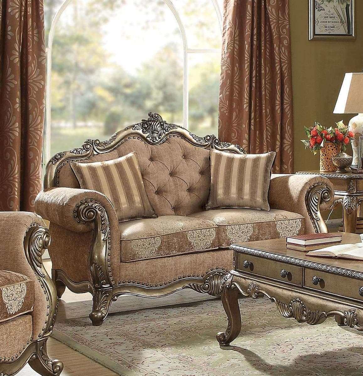 Ragenardus Loveseat Vintage Oak - Ornate Home