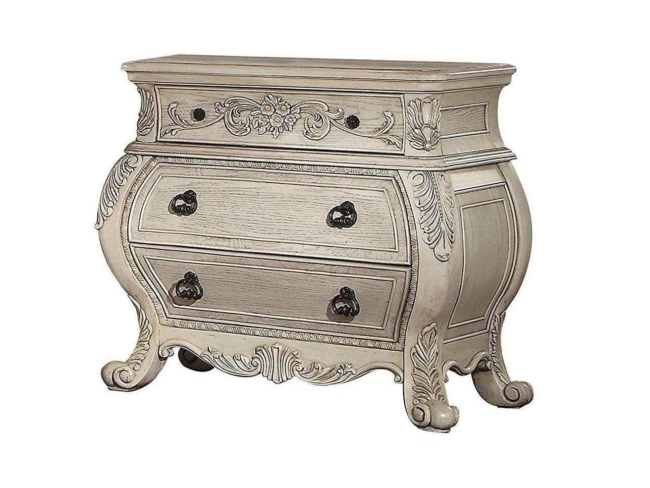 Ragenardus Nightstand in Antique White - Ornate Home