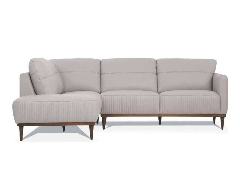 Acme Tampa Sectional Sofa in Pearl Gray 54990 - Ornate Home