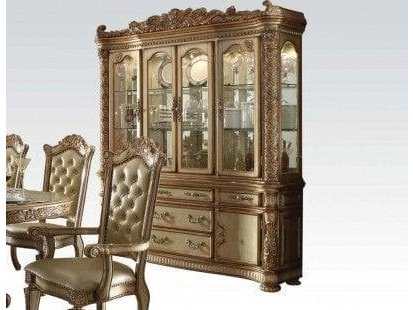 Vendome Buffet and Hutch in Gold Patina - Ornate Home