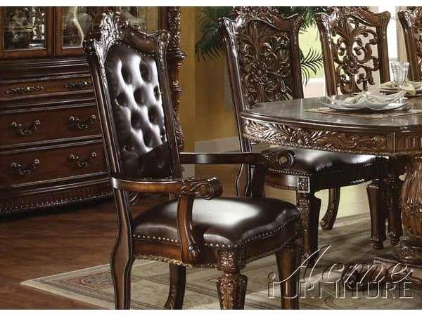 Acme Vendome Cherry Finish Arm Chair (Set of 2) 60004A - Ornate Home