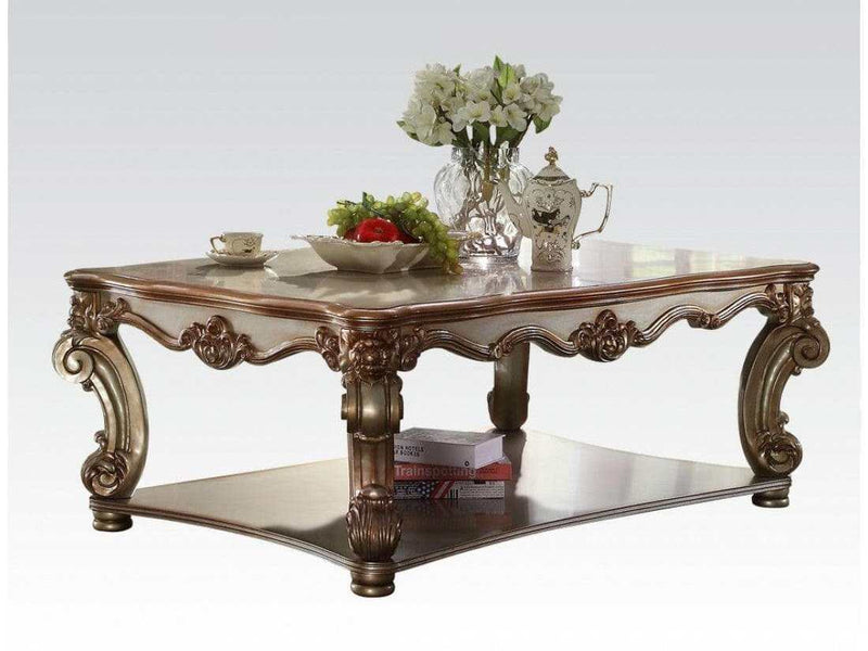 Acme Vendome Coffee Table in Gold Patina 83000 - Ornate Home