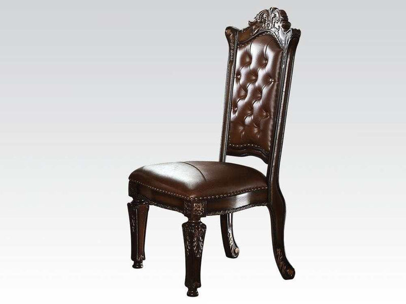 Vendome Dining Side Chair with LeatherLike Uphostery (Set of 2) - Ornate Home