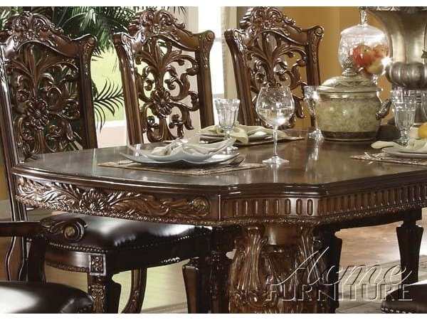Acme Vendome Double Pedestal Dining Table in Cherry - Ornate Home