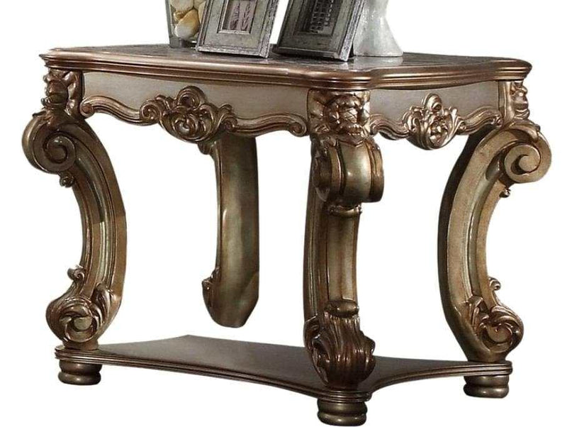 Vendome End Table in Gold Patina - Ornate Home