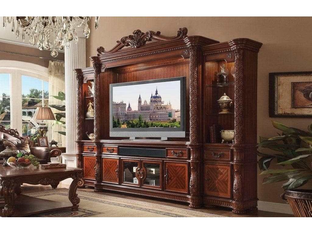 Vendome Entertainment Center in Cherry - Ornate Home