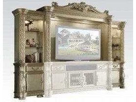 Vendome Entertainment Center in Gold Patina - Ornate Home