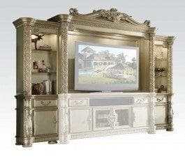 Vendome Entertainment Center in Gold Patina - Ornate Home