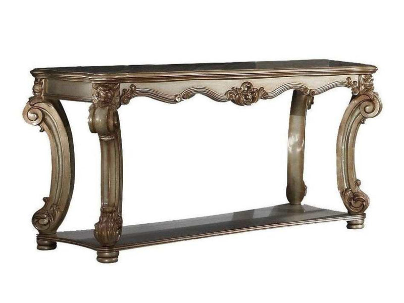 Acme Vendome Sofa Table in Gold Patina 83002 - Ornate Home