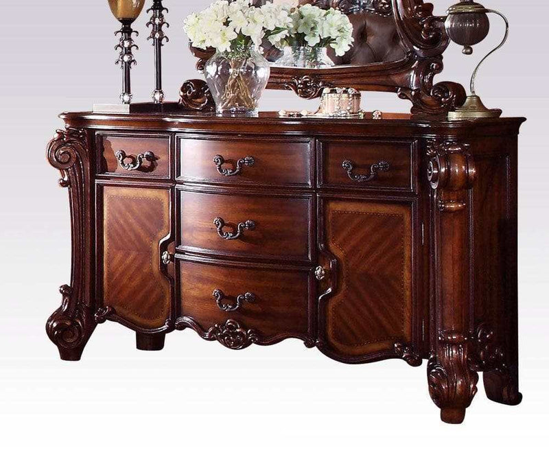 Acme Vendome Traditional Dresser/Server with Four Drawers and Two Doors in Cherry 22005 - Ornate Home