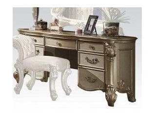 Acme Vendome Vanity Desk in Gold Patina 23007 - Ornate Home