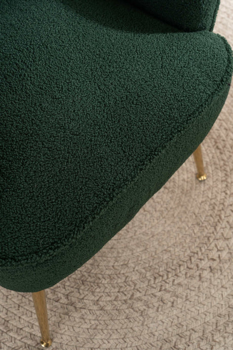 Volta Soft Antique Green Teddy Accent Chair - Ornate Home