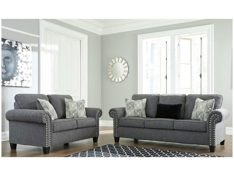 [SOFT OPENING DEAL] Agleno - Charcoal - 2pc Living Room Set - Ornate Home