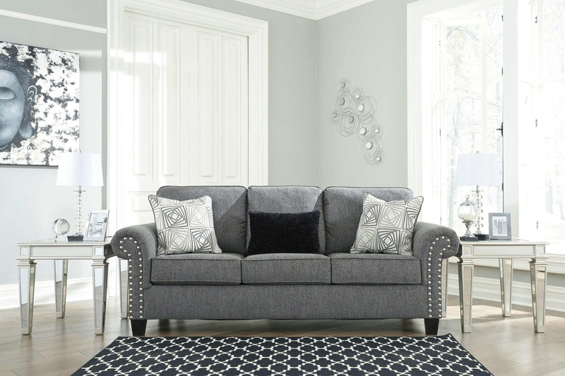 Agleno Charcoal 3pc Living Room Set - Ornate Home