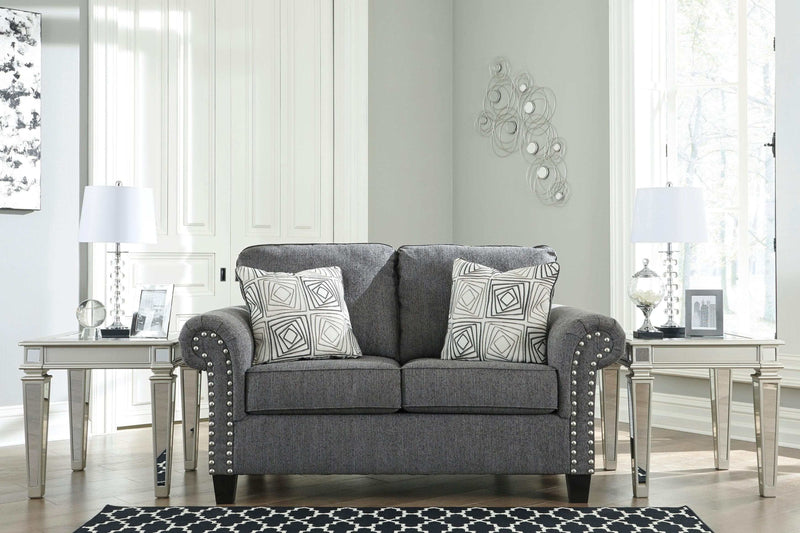[SOFT OPENING DEAL] Agleno - Charcoal - Loveseat - Ornate Home