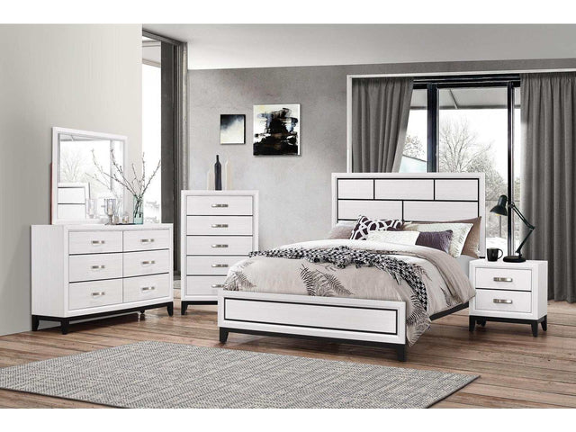 Akerson Chalk White Panel Bedroom Set - Ornate Home