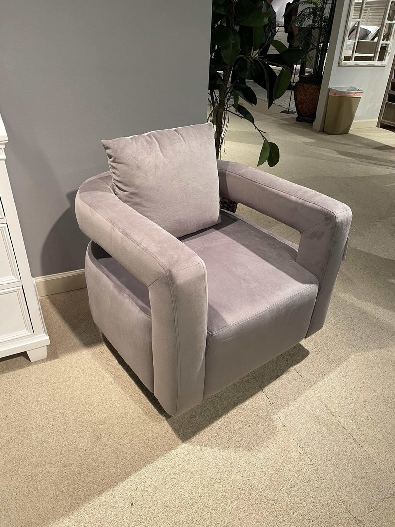 Alcoma - Gray Velvet - Swivel Accent Chair - Ornate Home