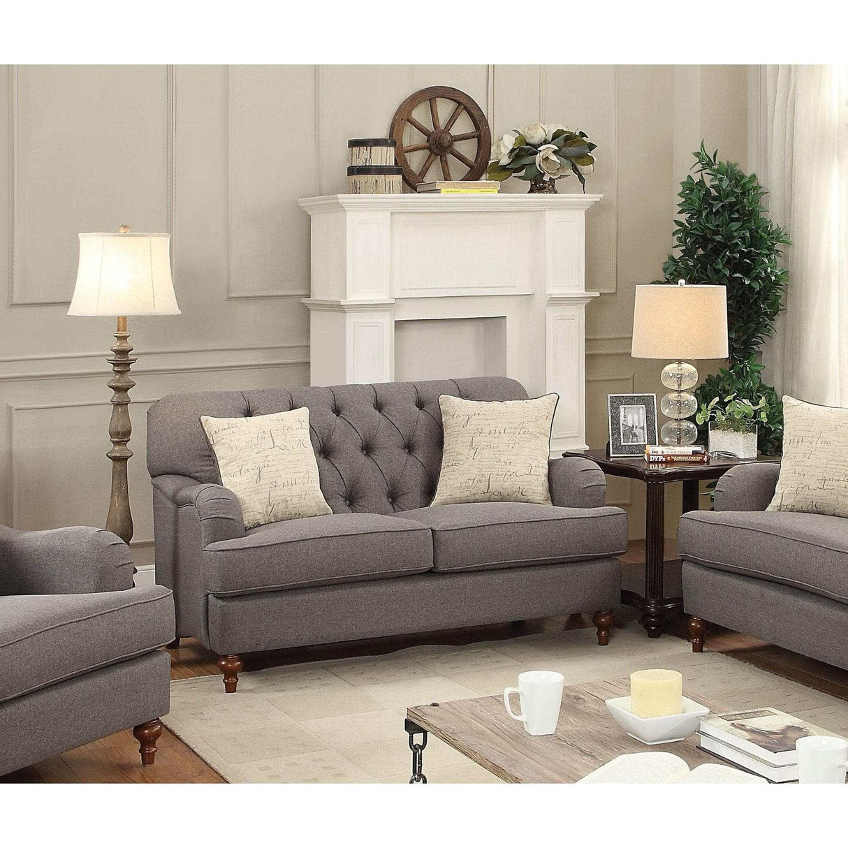 Alianza Dark Gray Loveseat - Ornate Home