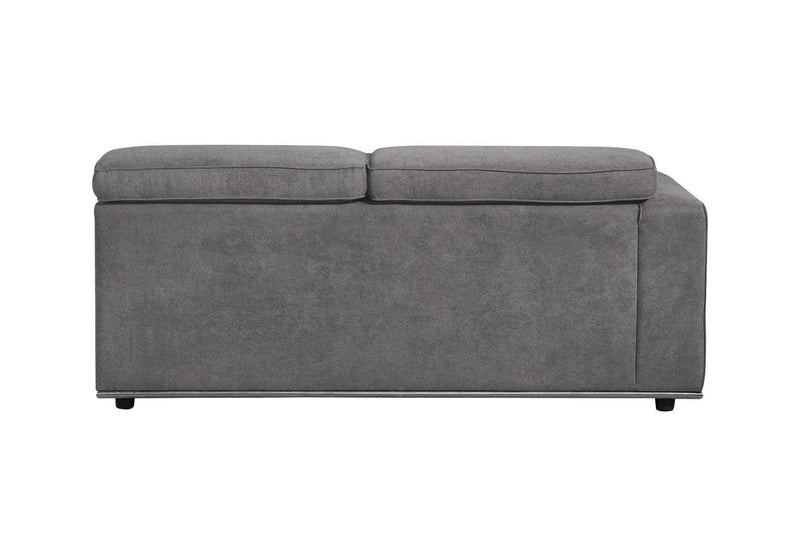Alwin - Dark Gray - 2pc L Shape Sectional Sofa - Ornate Home
