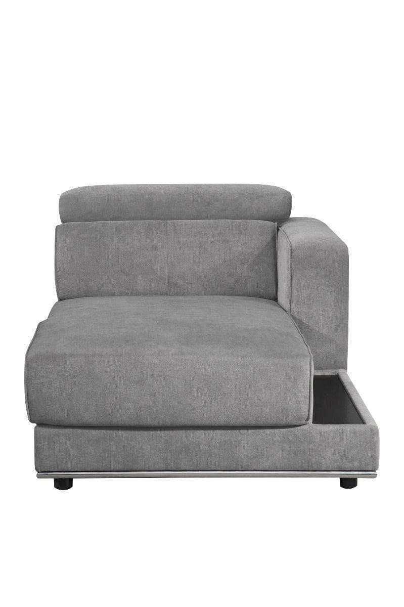 Alwin - Dark Gray - 2pc L Shape Sectional Sofa - Ornate Home