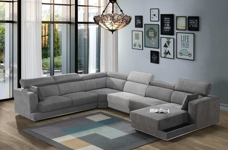 Alwin Dark Gray 4pc Sectional Sofa - Ornate Home