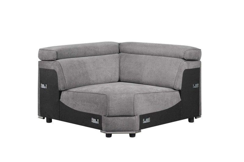 Alwin - Dark Gray - 5pc Sectional Sofa - Ornate Home