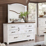 Alyson White & Walnut 4pc Queen Bedroom Set - Ornate Home