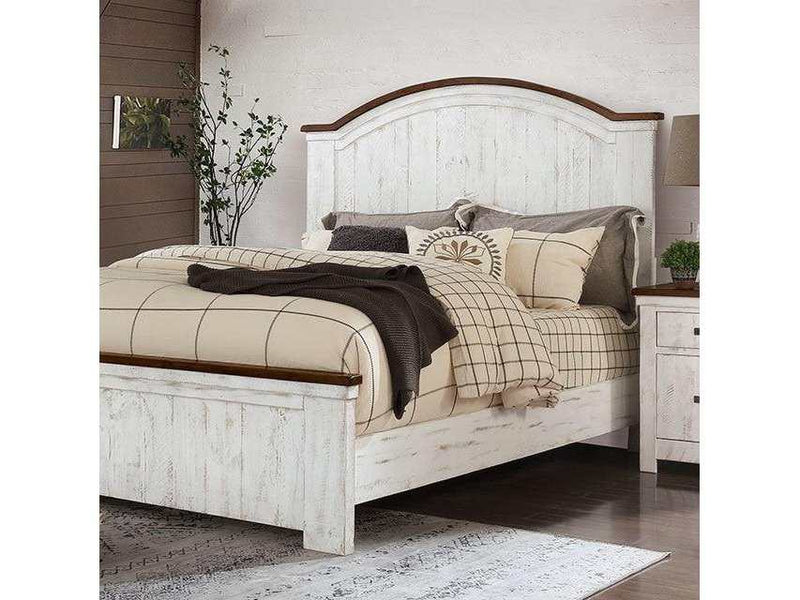 Alyson White & Walnut Cal. King Bed - Ornate Home