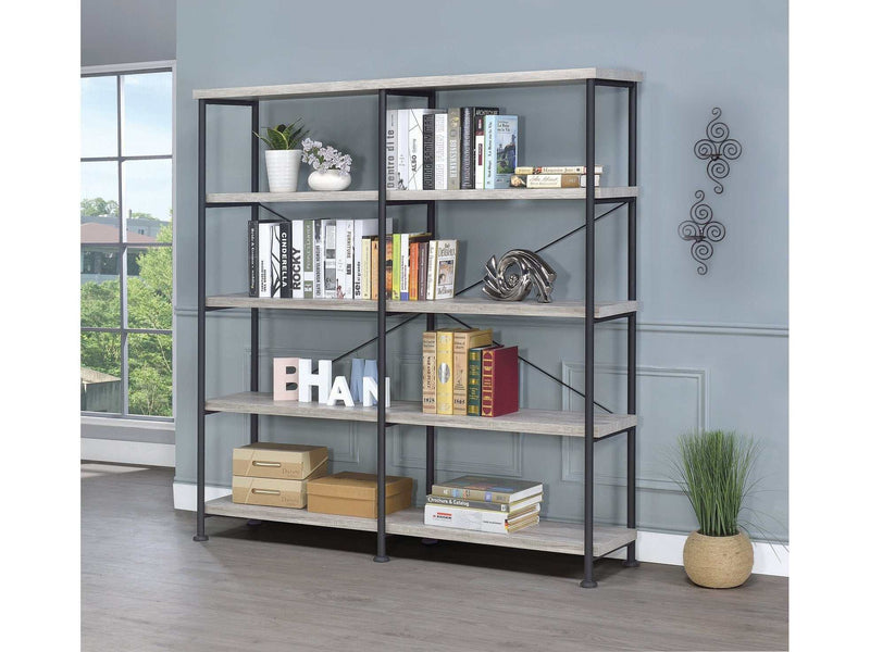 Analiese Grey Driftwood 4Shelf Open Bookcase - Ornate Home