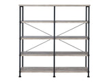 Analiese Grey Driftwood 4Shelf Open Bookcase - Ornate Home