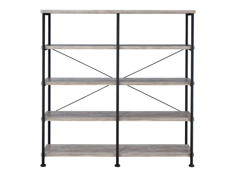 Analiese - Grey Driftwood - 4-Shelf Open Bookcase - Ornate Home
