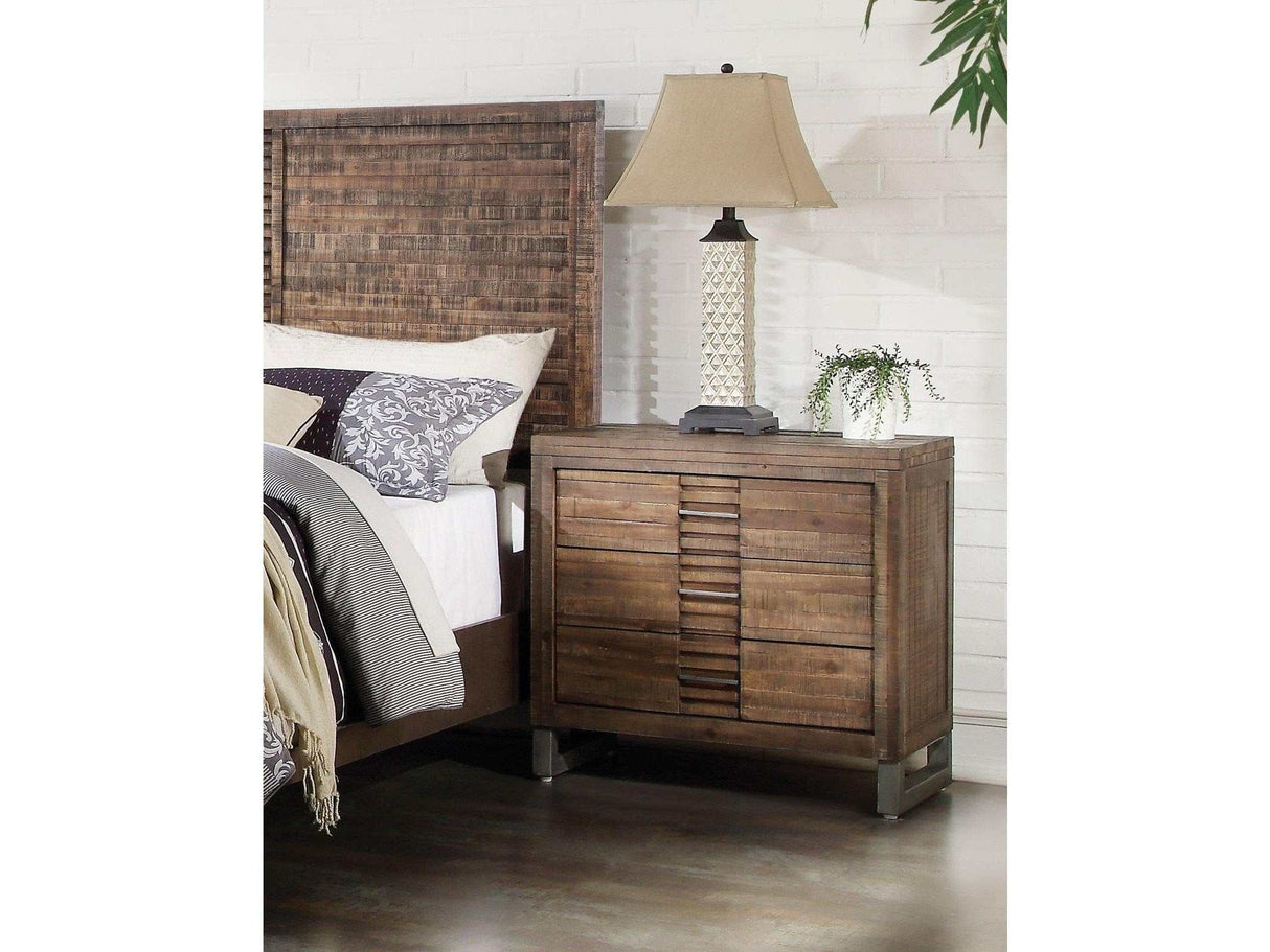 Andria Reclaimed Oak Nightstand - Ornate Home