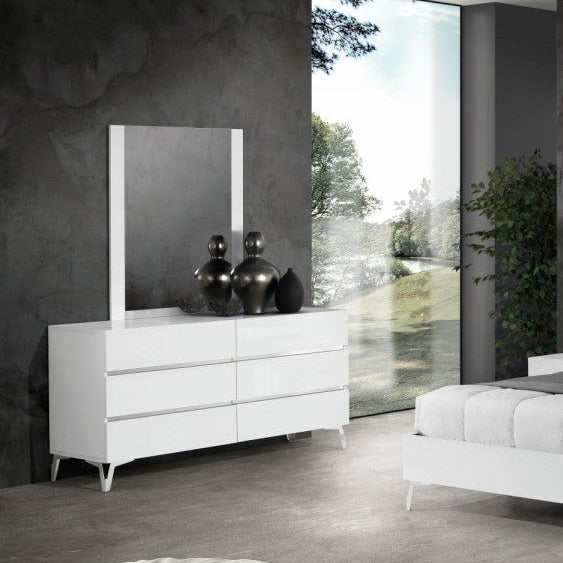 Angela White Italian Modern Bedroom Set Units - Ornate Home