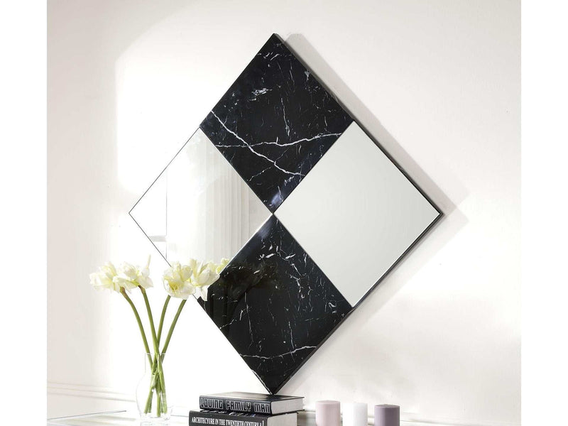 Angwin Mirrored & Faux Marble Accent Mirror (Wall) - Ornate Home
