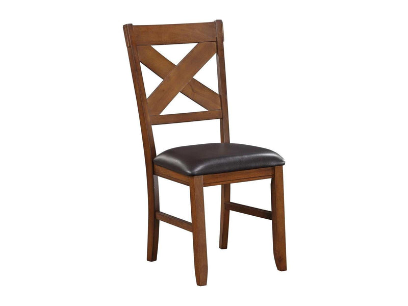 Apollo Espresso PU & Walnut Side Chair - Ornate Home