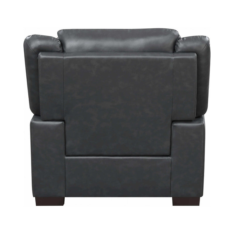 Arabella Grey Faux Leather Chair - Ornate Home