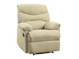 Arcadia Beige Microfiber Recliner (Motion) - Ornate Home