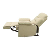 Arcadia Beige Microfiber Recliner (Motion) - Ornate Home