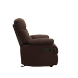 Arcadia Chocolate Microfiber Glider Recliner (Motion) - Ornate Home